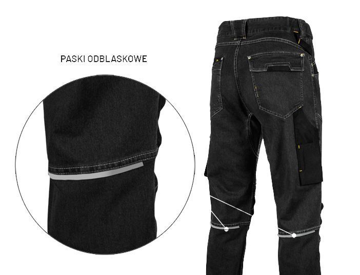 Робочі джинсові штани JEANS STRETCH BLACK Польша 1932892946 фото