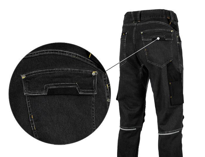 Робочі джинсові штани JEANS STRETCH BLACK Польша 1932892946 фото